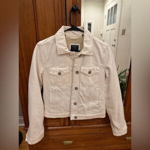 Abercrombie & Fitch Off-White Denim Jacket